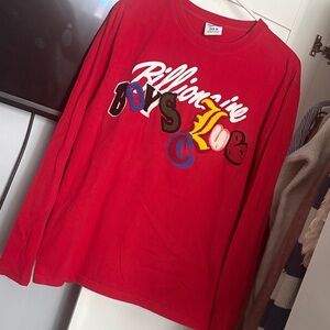 Billionaire Boys Club Red Graphic Long Sleeve Tee